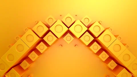 Cubes Form a Wave Stock Footage 327291538