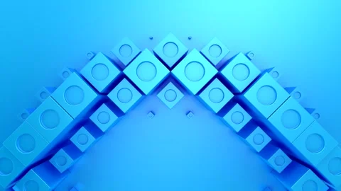 Cubes Form a Wave Stock Footage 327291670