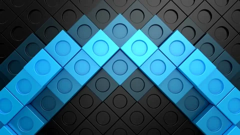 Cubes Form a Wave Stock Footage 327389819