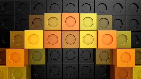 Cubes Form a Wave Stock Footage 327817725