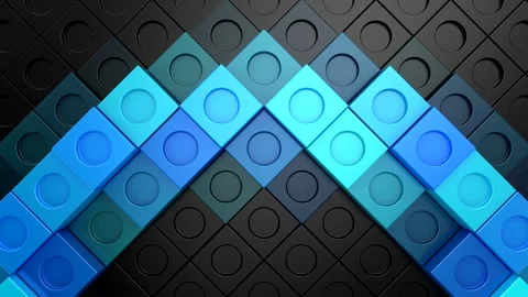 Cubes Form a Wave Stock Footage 327889934