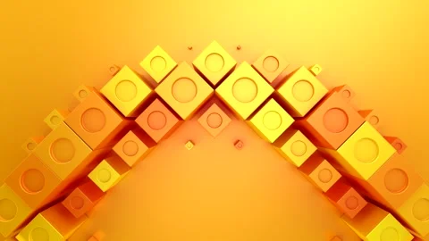 Cubes Form a Wave Video stock 327895745