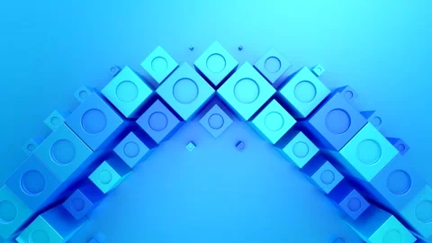 Cubes Form a Wave Stock Footage 327895773