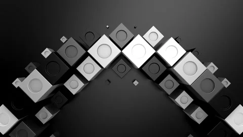 Cubes Form a Wave Stock Footage 327895805