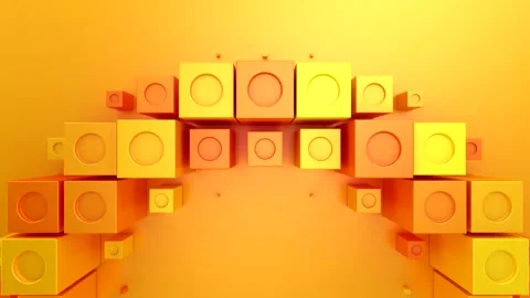Cubes Form a Wave Stock Footage 327902628