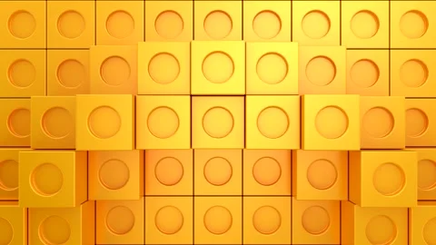 Cubes Form a Wave Stock Footage 328367387