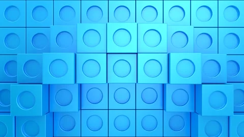 Cubes Form a Wave Stock Footage 328367493