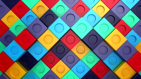 Cubes Form a Wave Stock Footage 329012014
