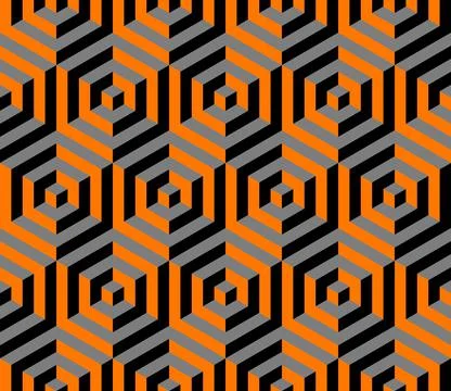 Cubes. Geometric seamless 3D pattern. Optical illusions. Wrapping. 스톡 일러스트