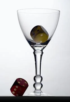 Cubes in glass 스톡 사진