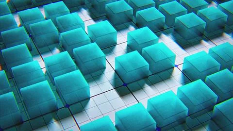 Cubes Grid Abstract Stock Illustration