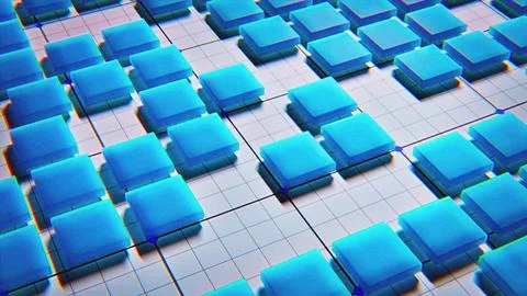 Cubes Grid Abstract Stock Illustration