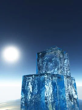 Cubes of Ice Stock-Illustration