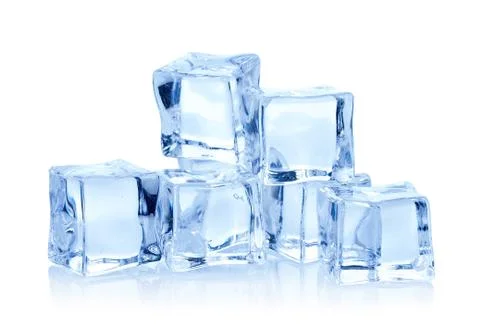 Cubes of ice on white background 写真素材