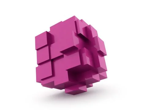 Cubes icon concept rendered Stock Illustration