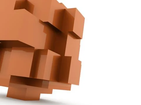 Cubes icon concept rendered Stock Illustration