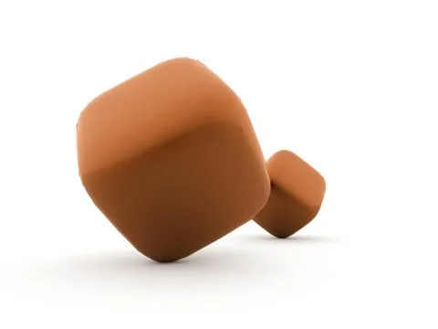 Cubes icon concept rendered on white Stock Illustration