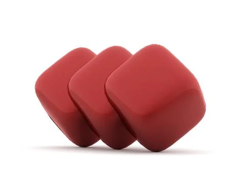 Cubes icon concept rendered on white Stock Illustration