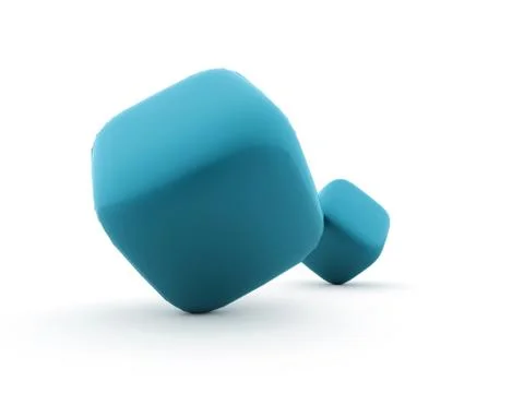Cubes icon concept rendered on white Stock Illustration