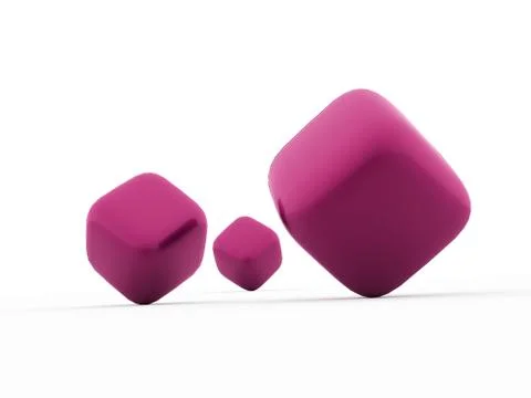 Cubes icon concept rendered on white Stock Illustration