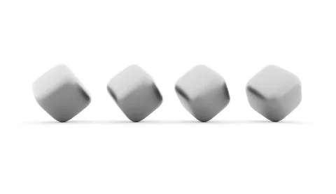 Cubes icon concept rendered on white Stock Illustration