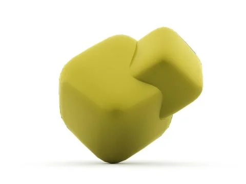 Cubes icon concept rendered on white Stock Illustration