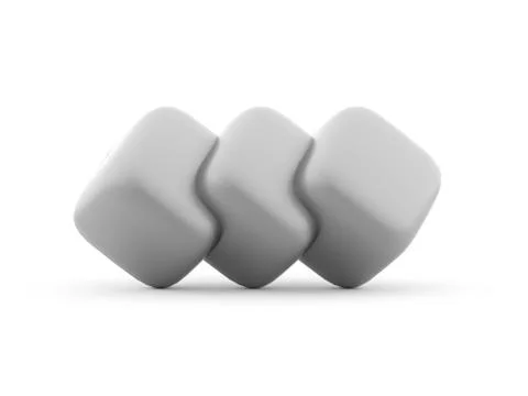 Cubes icon concept rendered on white Stock Illustration