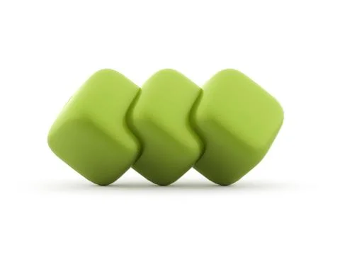 Cubes icon concept rendered on white Stock Illustration