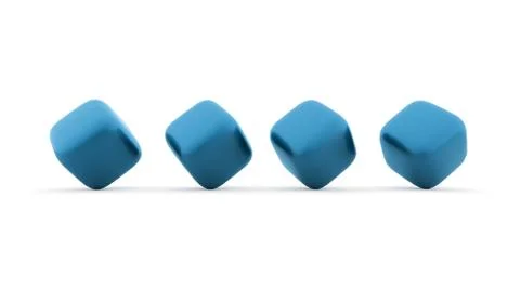 Cubes icon concept rendered on white Stock Illustration