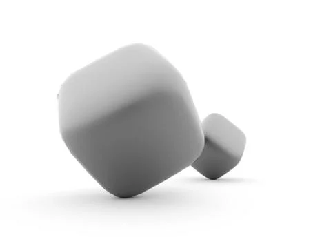 Cubes icon concept rendered on white background Stock Illustration