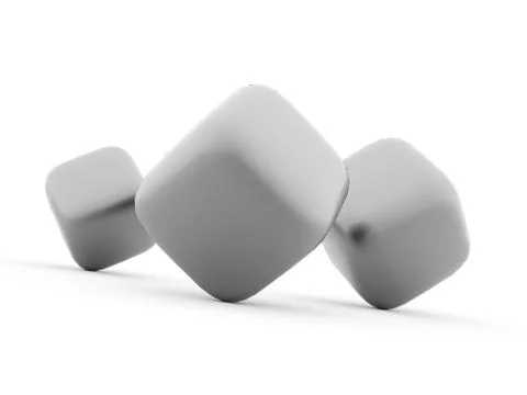 Cubes icon concept rendered on white background Stock Illustration