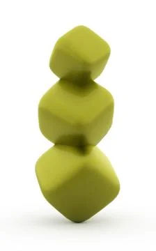 Cubes icon concept rendered on white background Stock Illustration