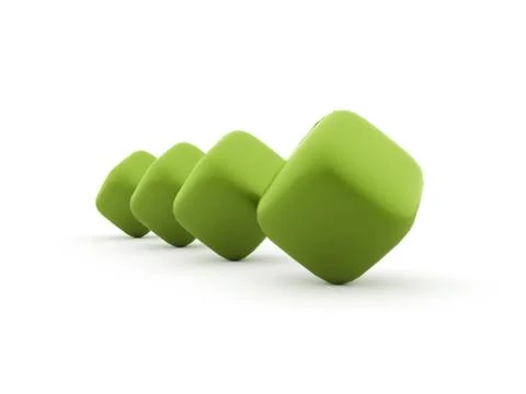 Cubes icon concept rendered on white background Stock Illustration