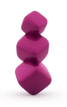 Cubes icon concept rendered on white background Stock Illustration