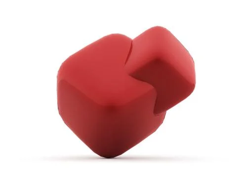 Cubes icon concept rendered on white background Stock Illustration