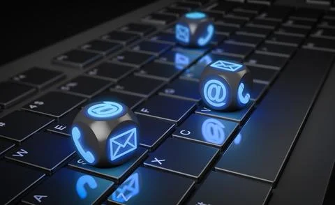 Cubes with icons Stock Illustration