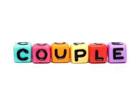 Cubes with letters Foto stock