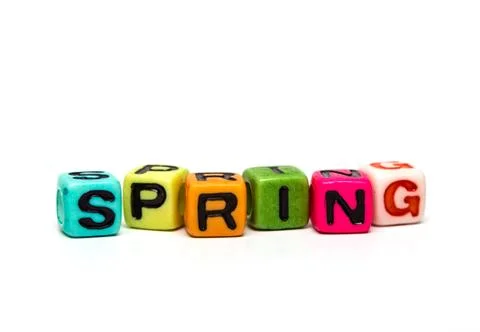 Cubes with letters Stock-Fotos