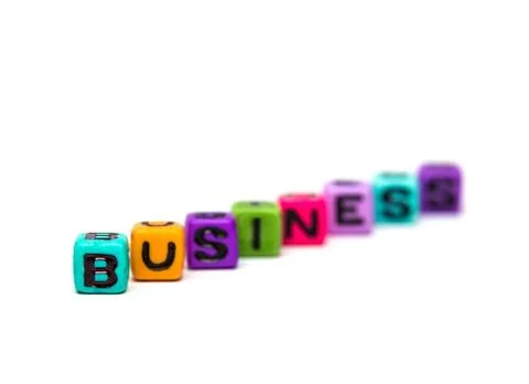 Cubes with letters Foto stock