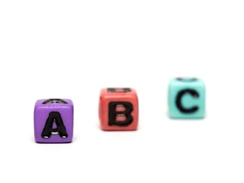 Cubes with letters Stock Photos