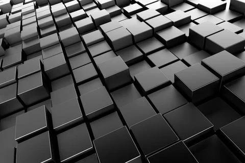 Cubes Metal cubes with back light, abstract background, 3d render Copyrigh... Stock Photos
