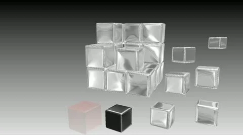 Cubes in movement of black background Stock Footage 10851053