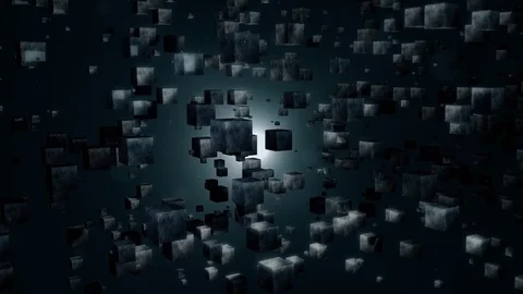 Cubes moving 3D FullHD Video stock 73589092