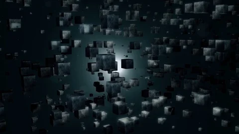 Cubes moving 3D UltraHD Video stock 73590143