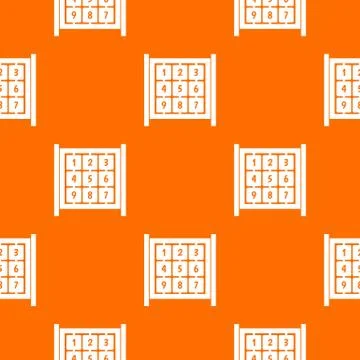 Cubes with numbers on playground pattern seamless Stock Illustration