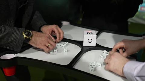 Cubes or blocks word with letters randomly on a white background 库存影片 263879415