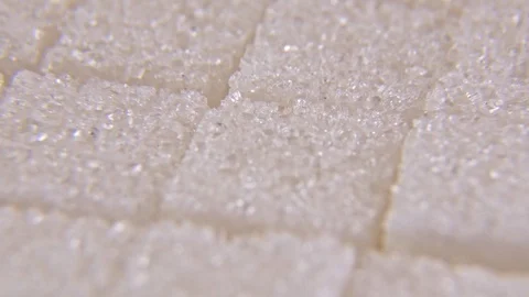 Cubes of refined sugar rotating macro Stock-Footage 122257066
