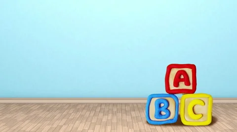 Cubes room. Stop-motion animation. Stock Footage 49220480