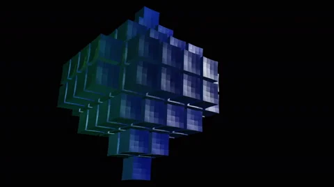 Cubes in rotation Stock Footage 66799442
