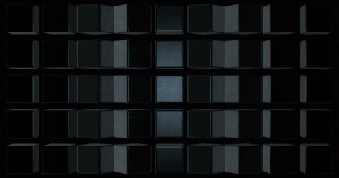 Cubes Row Move Black Mapping 3D Light Stock Footage 59435627